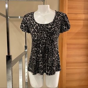 Style and Co leopard peplum top